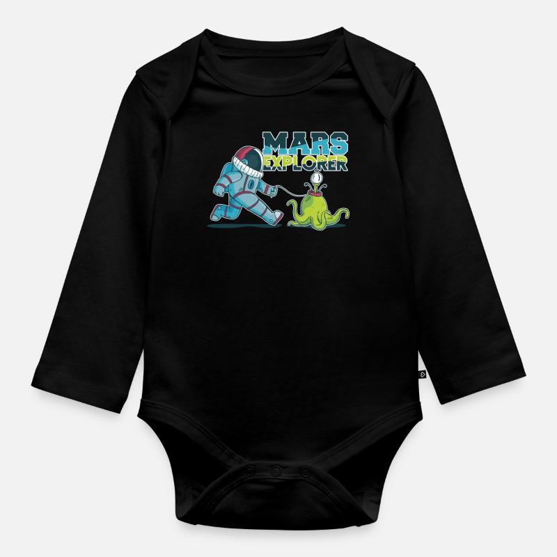 Mars - Baby Bio-Langarm-Body - Schwarz