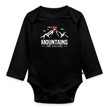 escalade alpinisme alpinisme escalade sportive - Body Bébé bio manches longues - noir - Devant