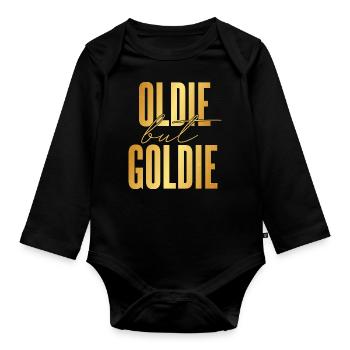Oldie mais Goldie - Body Bébé bio manches longues - noir - Devant