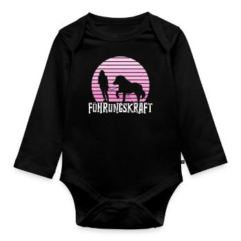 Führungskraft Shetty Shetland Pony Pferde Geschenk - Baby Bio-Langarm-Body - Schwarz - Vorne