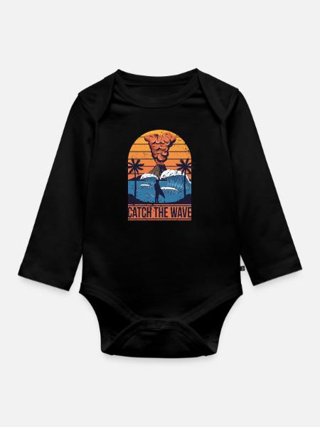 Vulkan - Baby Bio-Langarm-Body - Schwarz