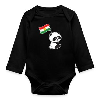Kurdistan Kurdisch Kurdistan Shirt Lustig Kurdista - Baby Bio-Langarm-Body - Schwarz - Vorne