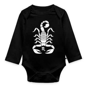 Scorpion Signes du zodiaque - Body Bébé bio manches longues - noir - Devant