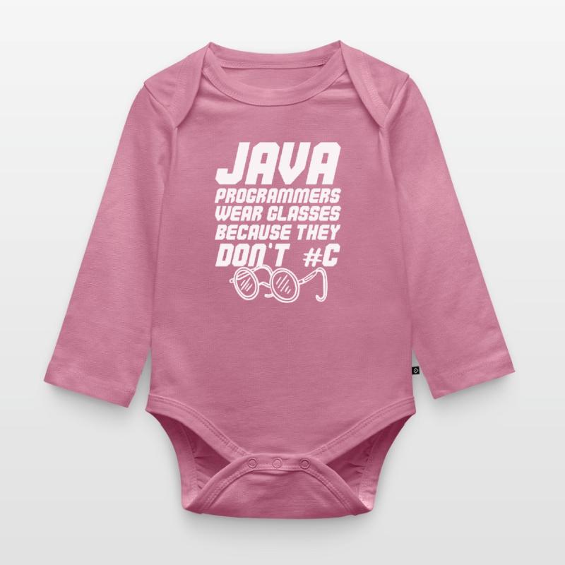 Cool Java programmer Organic Longsleeve Baby Bodysuit