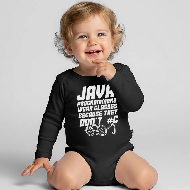 Cooler Java-Programmierer Baby Bio-Langarm-Body
