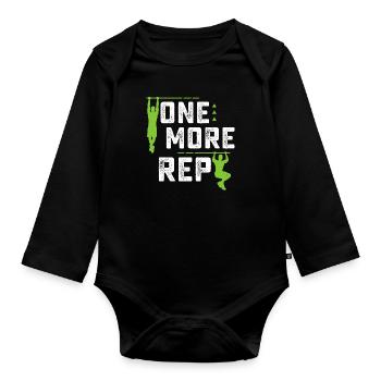 On More Rep Planche Calisthenics Street Workout - Baby Bio-Langarm-Body - Schwarz - Vorne