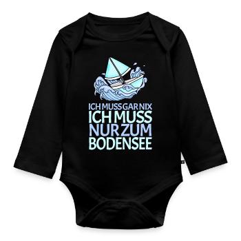 Bodensee - Baby Bio-Langarm-Body - Schwarz - Vorne