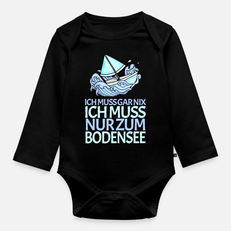 Bodensee - Baby Bio-Langarm-Body - Schwarz