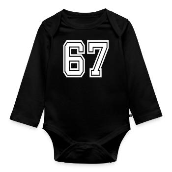 Zonguldak 67 - Organic Longsleeve Baby Bodysuit - black - Front