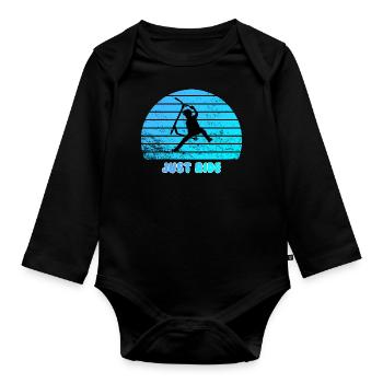 Just ride - Baby Bio-Langarm-Body - Schwarz - Vorne