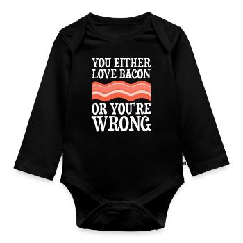 Speck Liebe - Baby Bio-Langarm-Body - Schwarz - Vorne