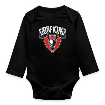 Dorfkind - Baby Bio-Langarm-Body - Schwarz - Vorne