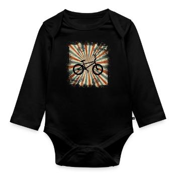 Bmx - Body Bébé bio manches longues - noir - Devant