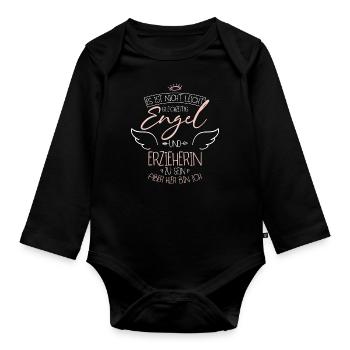 Erzieherin - Baby Bio-Langarm-Body - Schwarz - Vorne