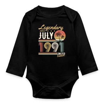 Legendary Since July 1991 Limited Edition - Body Bébé bio manches longues - noir - Devant