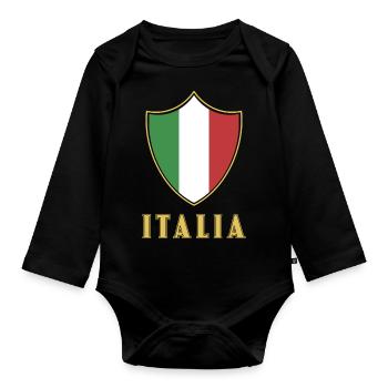Italia Mode Italia Jersey - Organic Longsleeve Baby Bodysuit - black - Front