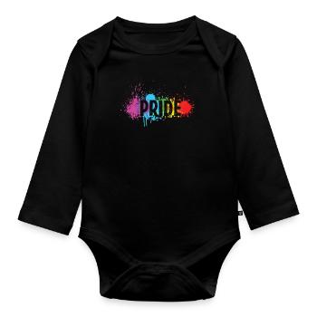 LGBT Rainbow Pride - Body Bébé bio manches longues - noir - Devant