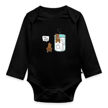 I Think You Are Overreacting – Mole Liter Chemistry - Organic Longsleeve Baby Bodysuit - black - Front