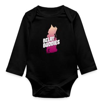 Rock Climbing Climber Belay - Body Bébé bio manches longues - noir - Devant