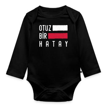 Hatay 31 Türkei Turkiye Geschenk Urlaub TR - Baby Bio-Langarm-Body - Schwarz - Vorne