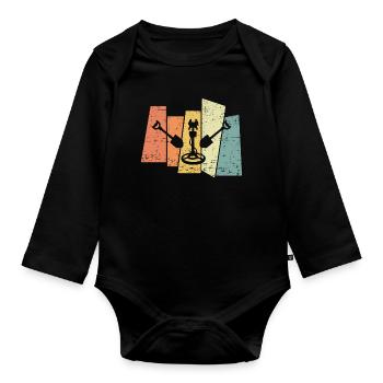 Détecteur de métaux vintage Sondeur Sonden - Body Bébé bio manches longues - noir - Devant