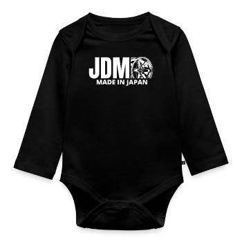 If one day the speed kills me.. / Paul Walker JDM - Organic Longsleeve Baby Bodysuit - black - Front