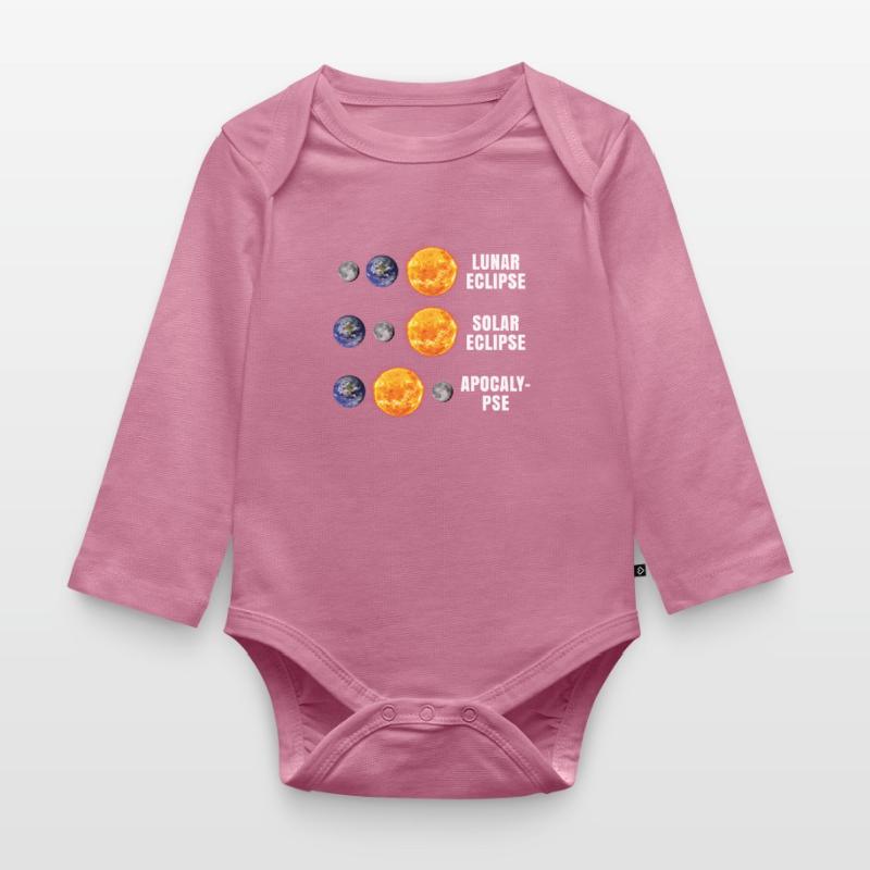 Lunar Eclipse Solar Eclipse Apocalypse Organic Longsleeve Baby Bodysuit