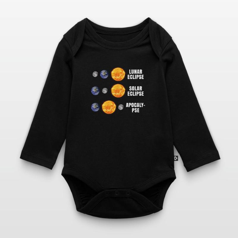 Lunar Eclipse Solar Eclipse Apocalypse Organic Longsleeve Baby Bodysuit