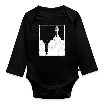 Chess Player Chess T-Shirt King Terms Strategy - Baby Bio-Langarm-Body - Schwarz - Vorne