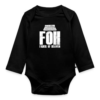 Technicien de son Sound Audio Engineer - Body Bébé bio manches longues - noir - Devant