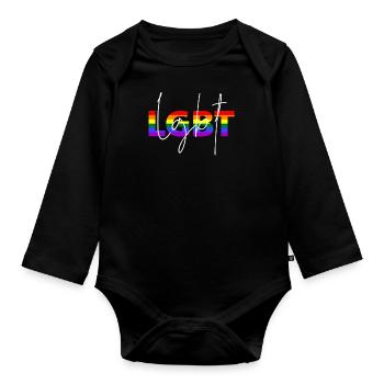 LGBT - Baby Bio-Langarm-Body - Schwarz - Vorne