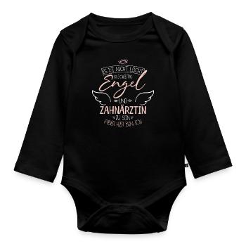 dentist - Organic Longsleeve Baby Bodysuit - black - Front