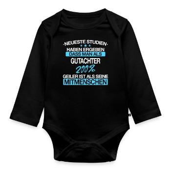 Gutachter Sachverständiger Beruf Spruch Geschenk - Baby Bio-Langarm-Body - Schwarz - Vorne