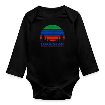 Daguestan - Body Bébé bio manches longues - noir - Devant