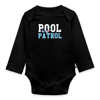 Swimming Swimmer Swim Pool Patrol - Body Bébé bio manches longues - noir - Devant