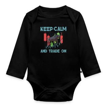 Stock Day Trading Exchange Forex Stock Trader - Organic Longsleeve Baby Bodysuit - black - Front