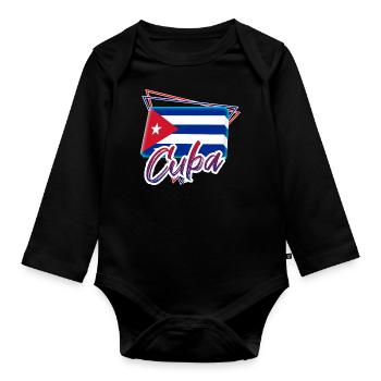 Kuba - Baby Bio-Langarm-Body - Schwarz - Vorne