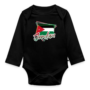 Jordanien - Baby Bio-Langarm-Body - Schwarz - Vorne