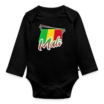 Mali - Baby Bio-Langarm-Body - Schwarz - Vorne