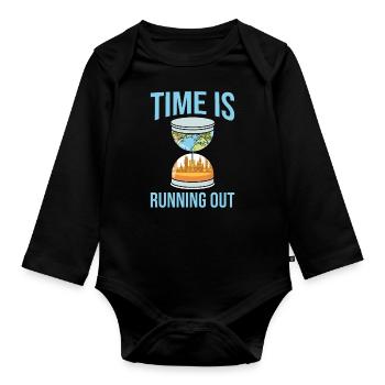 Climate Change Climate Protection Global Warming Earth Planet - Organic Longsleeve Baby Bodysuit - black - Front