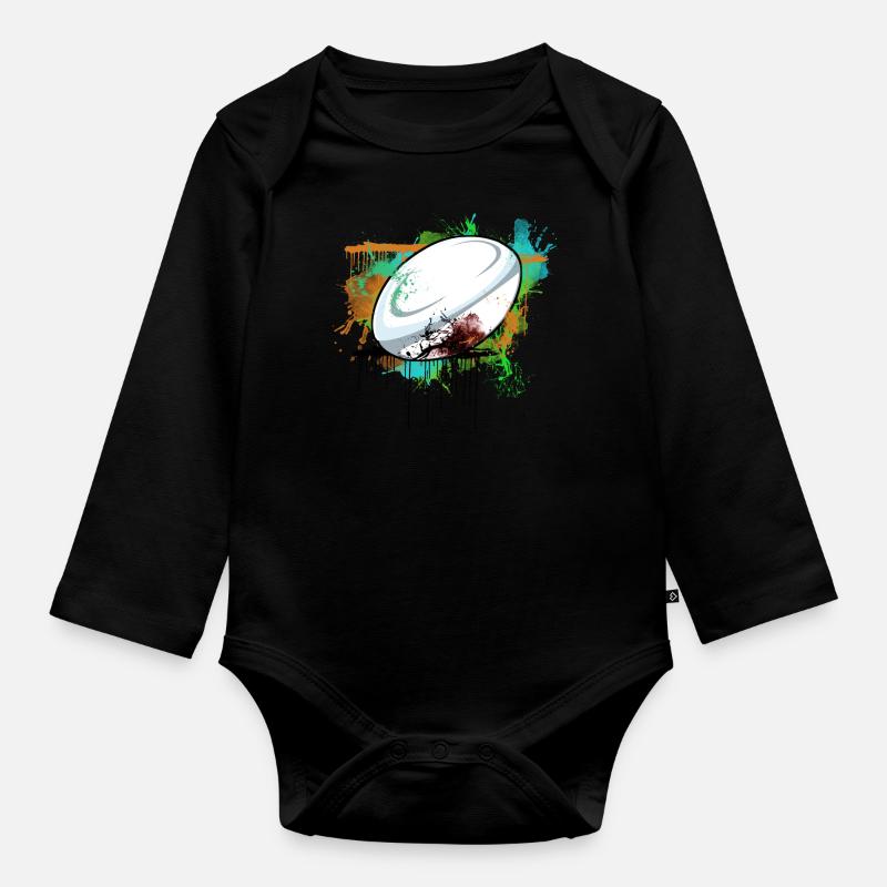 Rugby - Body Bébé bio manches longues - noir
