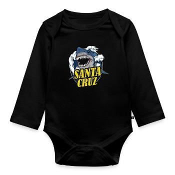 Requin de Santa Cruz en Californie - Body Bébé bio manches longues - noir - Devant