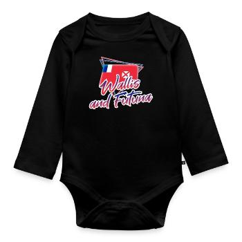 Wallis und Futuna - Baby Bio-Langarm-Body - Schwarz - Vorne