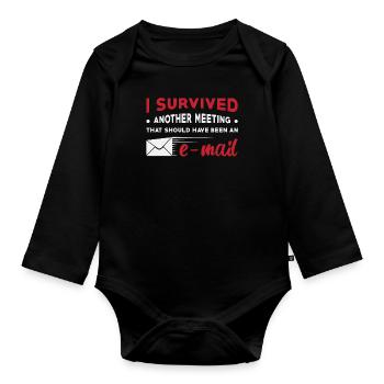 Entrepreneur CEO patron startup entrepreneur cadeau - Body Bébé bio manches longues - noir - Devant