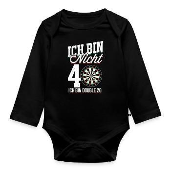 40th birthday - Organic Longsleeve Baby Bodysuit - black - Front