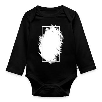 Cadre grunge pour vos idées 2 - Body Bébé bio manches longues - noir - Devant