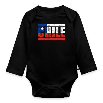 Chile - Baby Bio-Langarm-Body - Schwarz - Vorne
