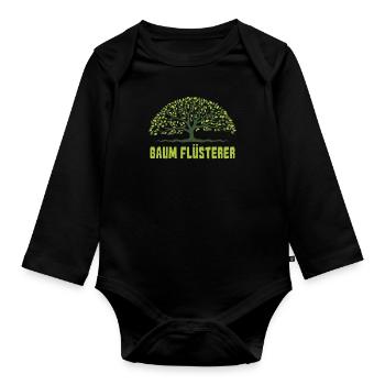 Baumklettern Baumpfleger Arborist Baumkletterer - Baby Bio-Langarm-Body - Schwarz - Vorne
