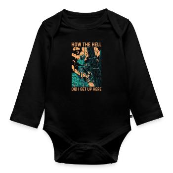 Baumklettern Baumpfleger Arborist Baumkletterer - Baby Bio-Langarm-Body - Schwarz - Vorne