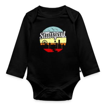 Stuttgart - Baby Bio-Langarm-Body - Schwarz - Vorne